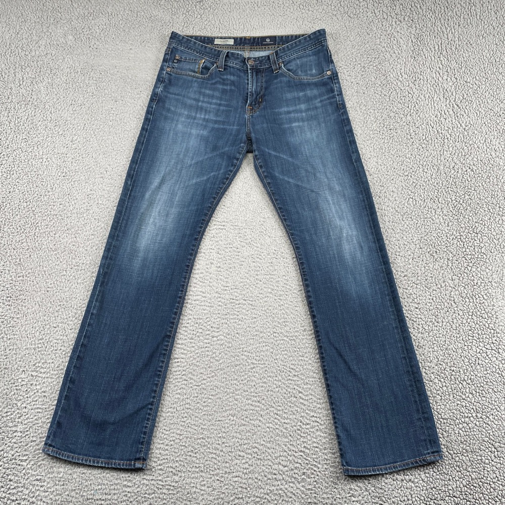 AG Adriano Goldschmied Mens 32x32 Blue The Protege Straight Leg Stretch Jeans